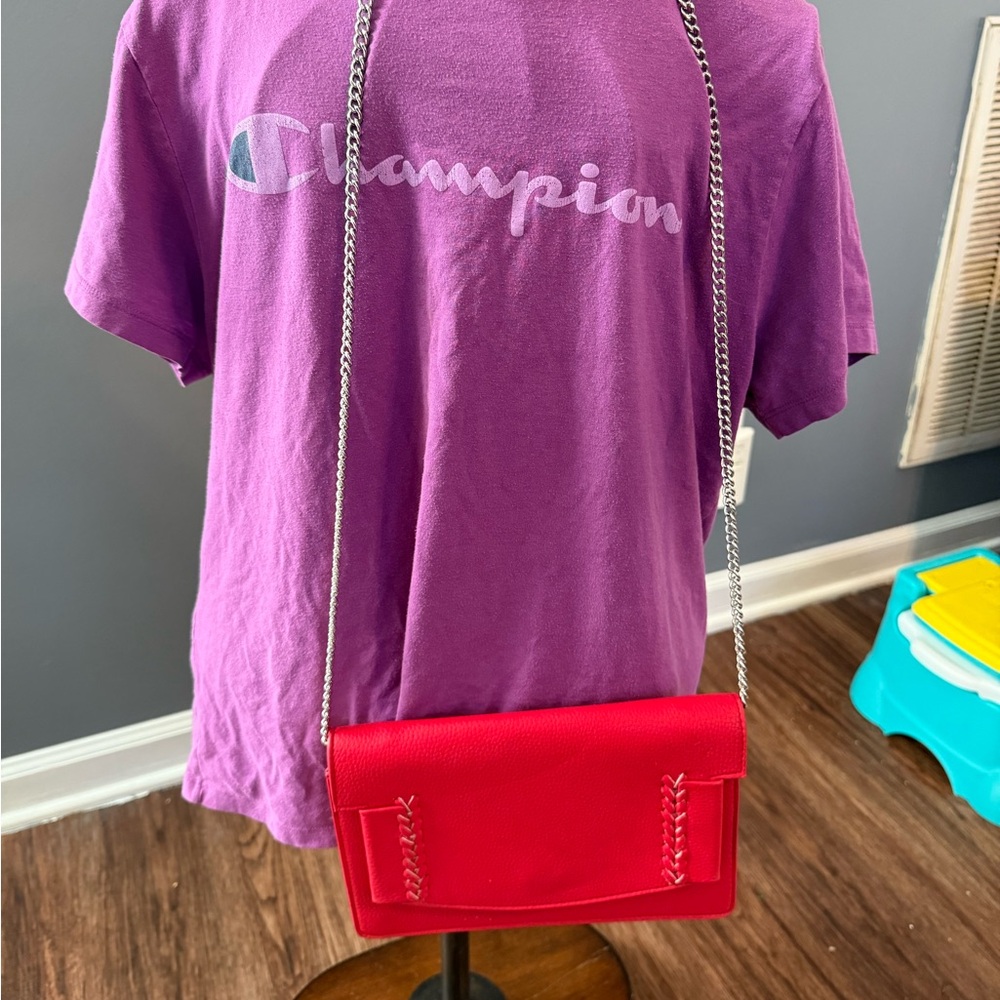 Gently used Red leather Danielle Nicole shoulder bag